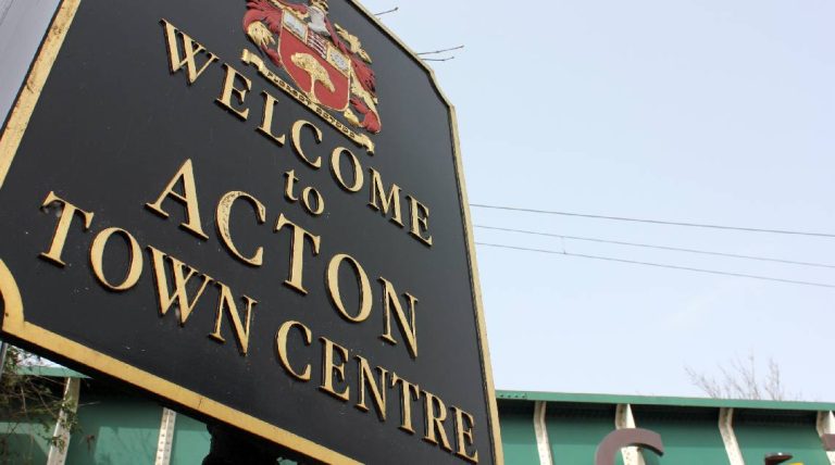 Welcome to Acton Town Centre Sign