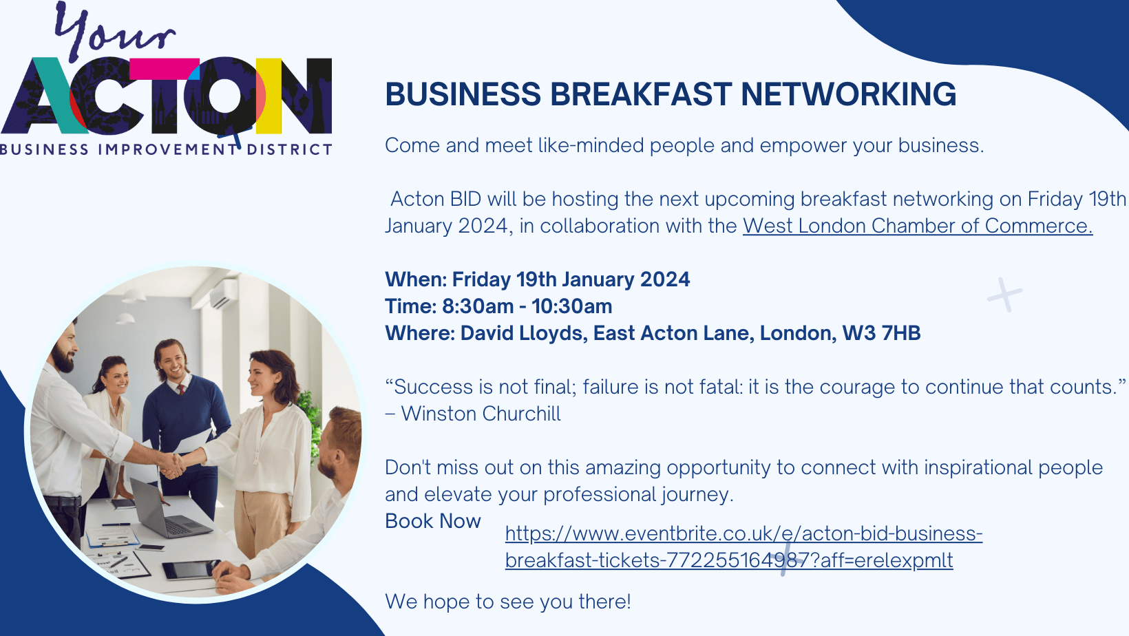 The Business Breakfast Networking Event - Your Acton BID