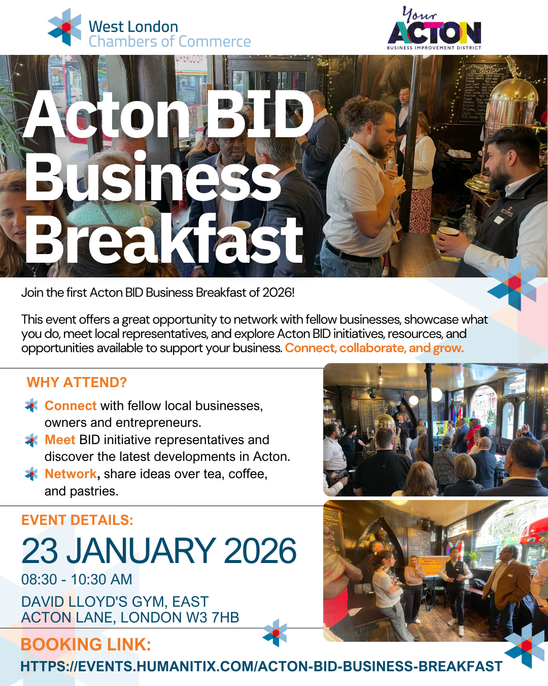 Acton BID Business Breakfast at David Lloyd Acton Park
