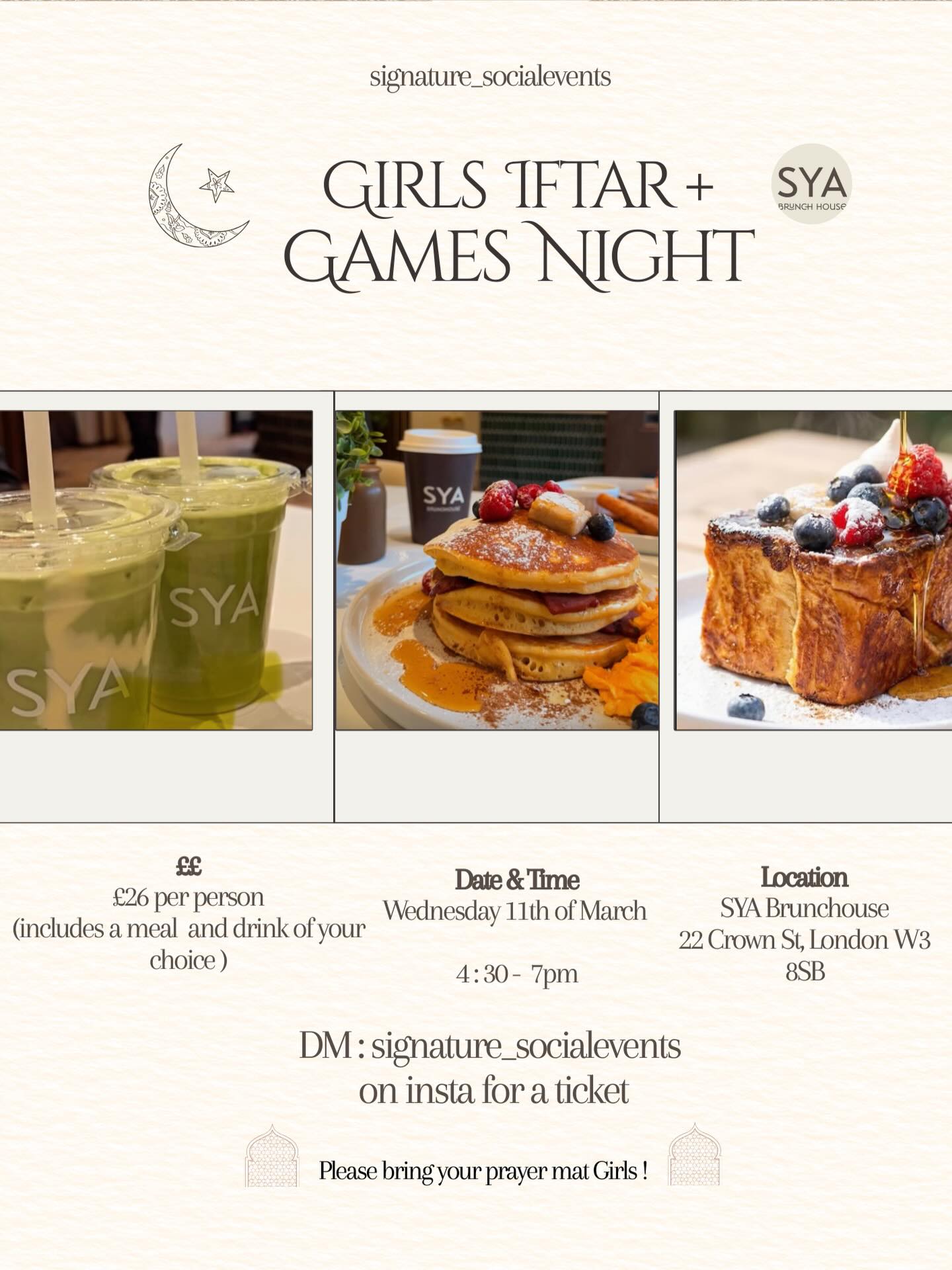 Girsl Iftar Games Night - SYA Brunchouse