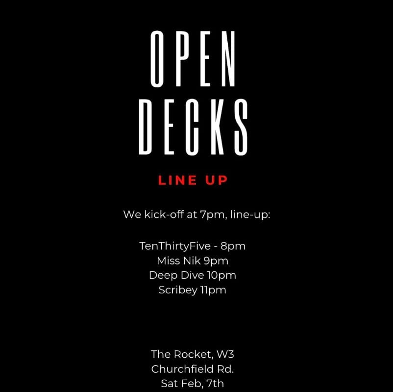 Open Decks - The Rocket Pub