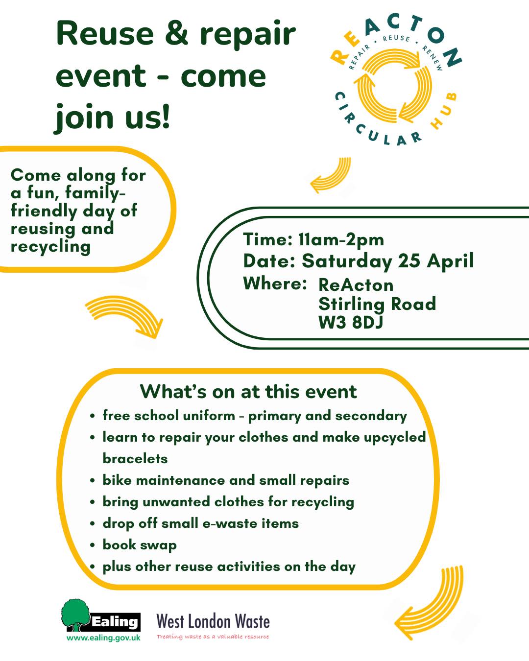 ReActon - Recycle & Reuse April Event