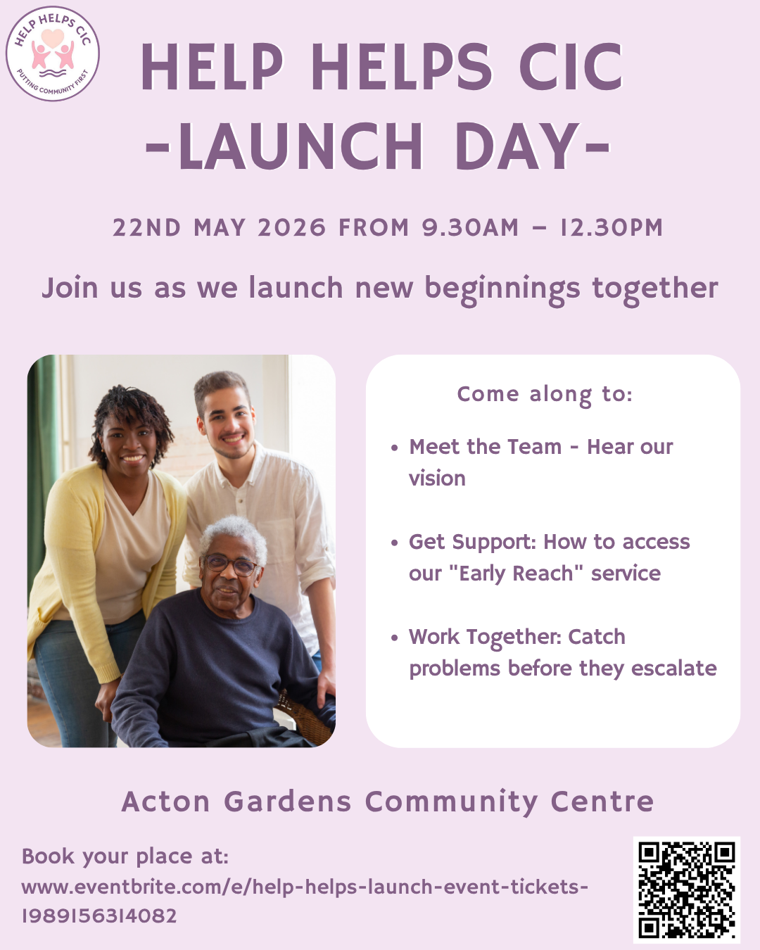 HELP HELPS - Free Support Service Launch Day