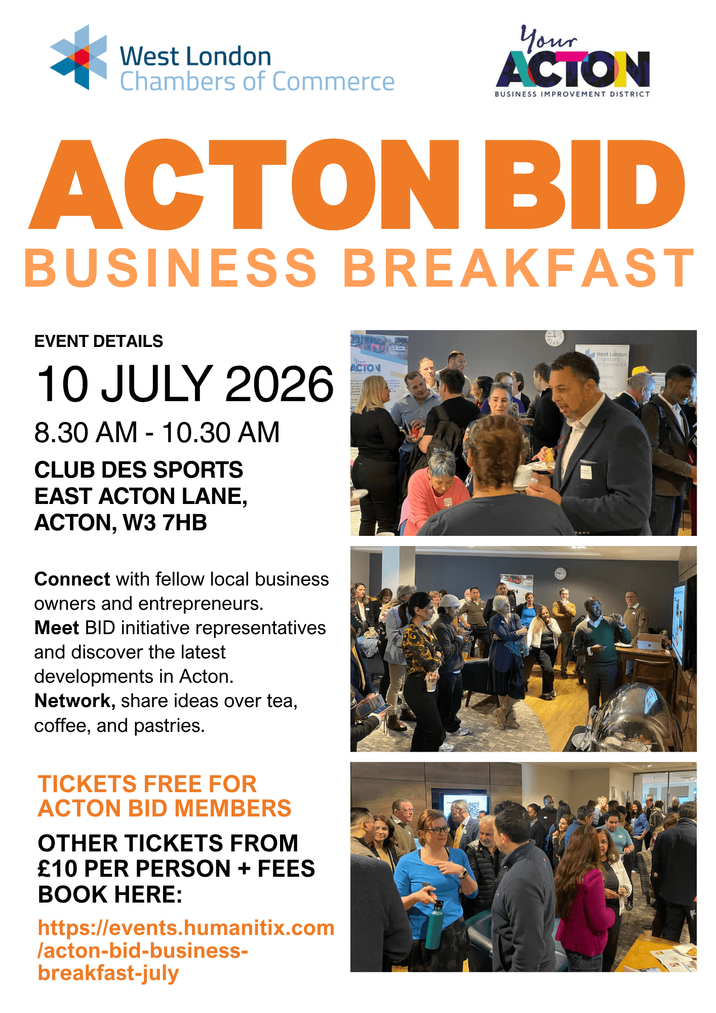 July - Networking Business Breakfast - Acton BID