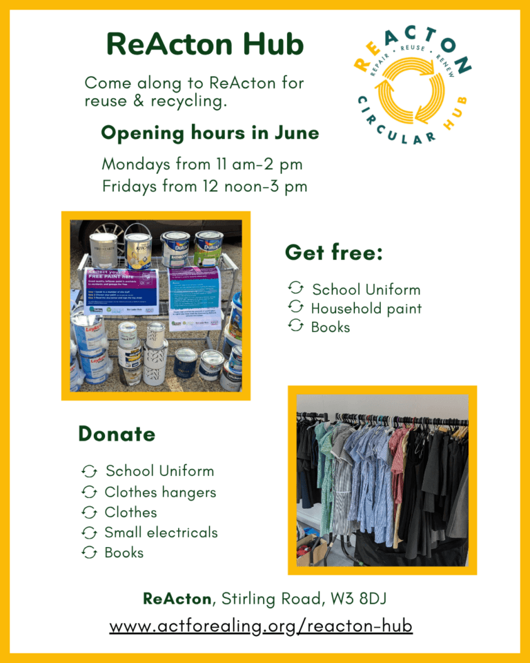 ReActon – Recycle & Reuse June dates