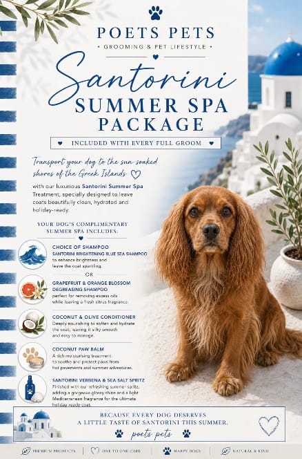 Poet's Pets - Santorini Summer Spa for Pups